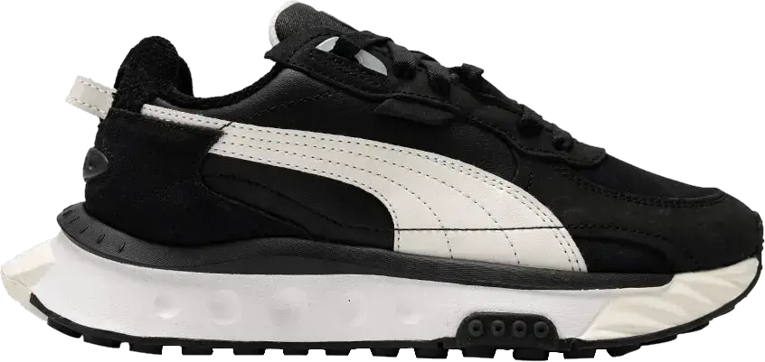  Puma Wild Rider Premium Black White (Women&#039;s)