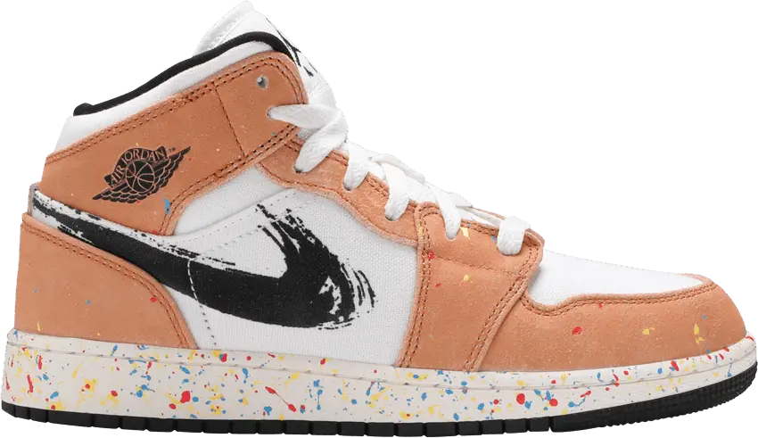  Jordan 1 Mid SE Brushstroke (GS)