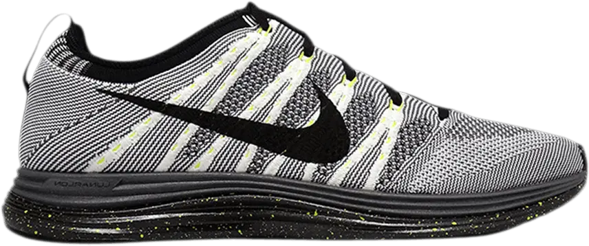  Nike Flyknit Lunar1+ White Black Volt