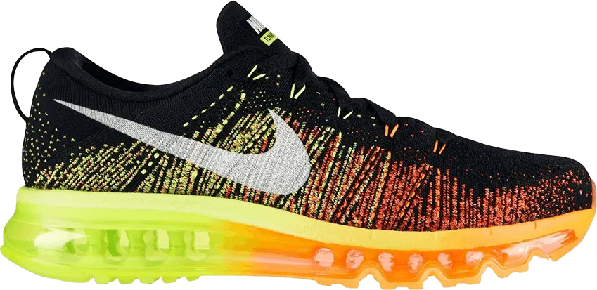  Nike Flyknit Max Black Atomic Orange Volt