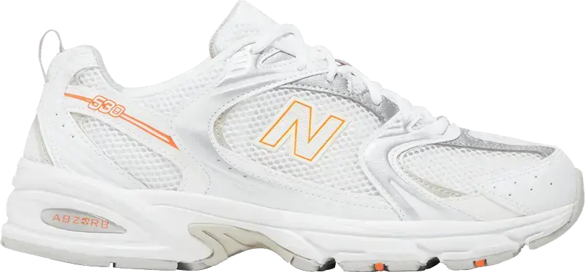  New Balance 530 White Silver Retro Orange