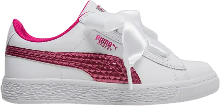  Puma Basket Little Kid &#039;Heart Coated Glam&#039;