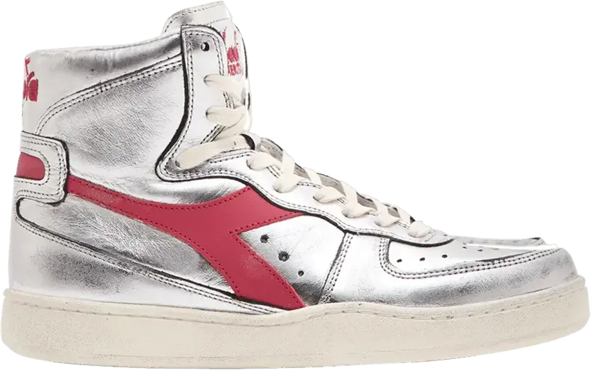  Diadora Wmns Mi Basket High &#039;Used - Silver Red&#039;