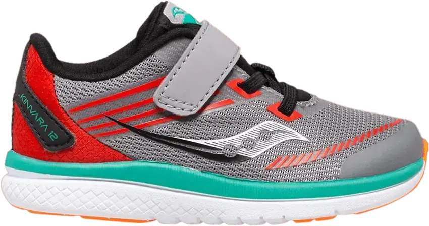  Saucony Kinvara 12 Little Kid &#039;Grey Orange&#039;