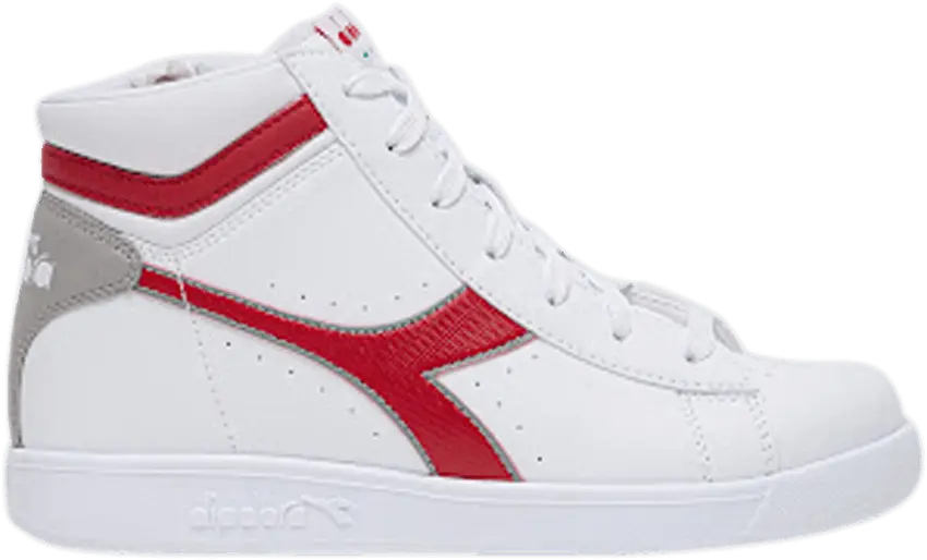  Diadora Game P High Kids &#039;White Tango Red&#039;