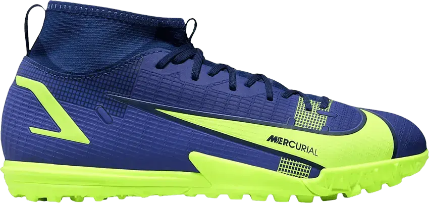  Nike Mercurial Superfly 8 Academy TF GS &#039;Lapis Volt&#039;