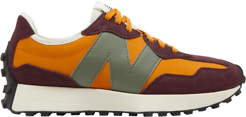  New Balance 327 Madras Orange Burgundy