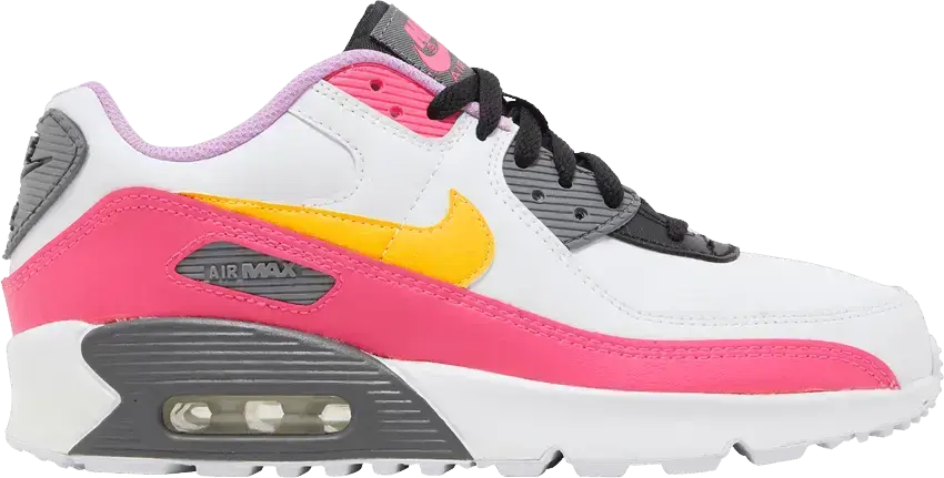  Nike Air Max 90 GS &#039;White Hyper Pink Orange&#039;