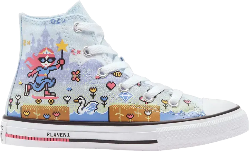  Converse Chuck Taylor All Star High GS &#039;Gamer - Skateboarding Princess&#039;