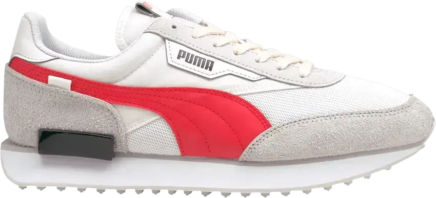  Puma Future Rider Vintage White Poppy Red
