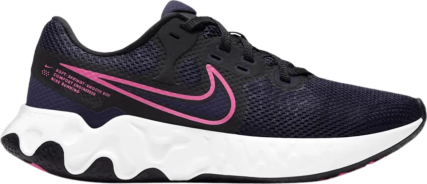  Nike Renew Ride 2 Blackened Blue Pink Glow (W)