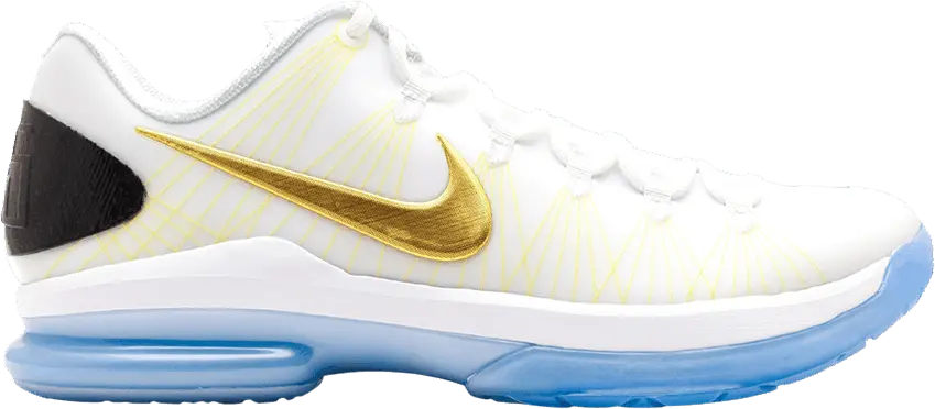  Nike KD 5 Elite+ White Gold