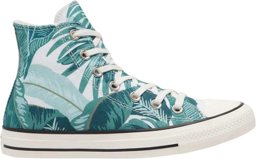  Converse Chuck Taylor All Star High &#039;Jungle Scene - Green Floral Print&#039;