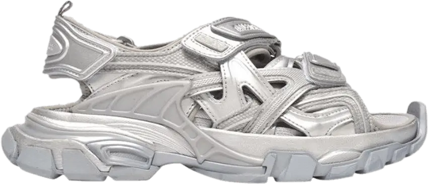  Balenciaga Wmns Track Sandal &#039;Silver Metallic&#039;