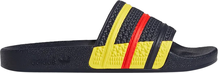  Adidas Adilette Slide &#039;Legend Ink Red Yellow&#039;