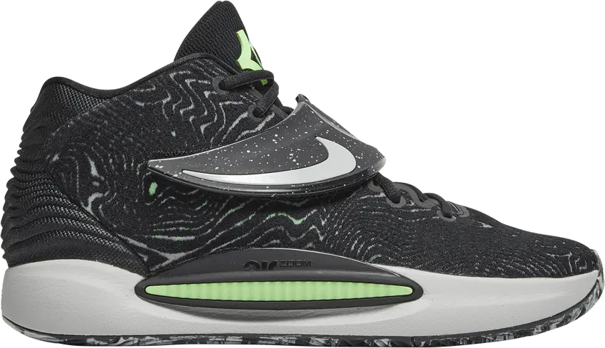  Nike KD 14 &#039;Black Lime Glow&#039;