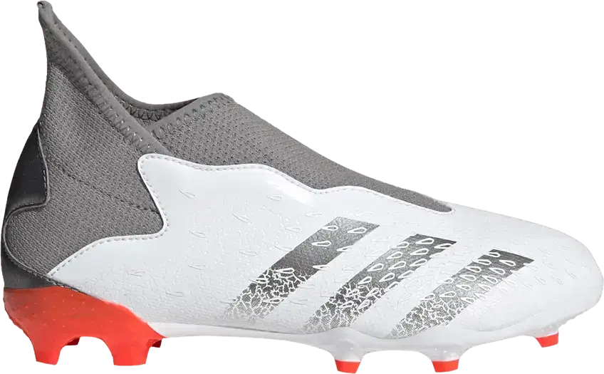 Adidas Predator Freak.3 Laceless FG J &#039;Demonscale - White Solar Red&#039;