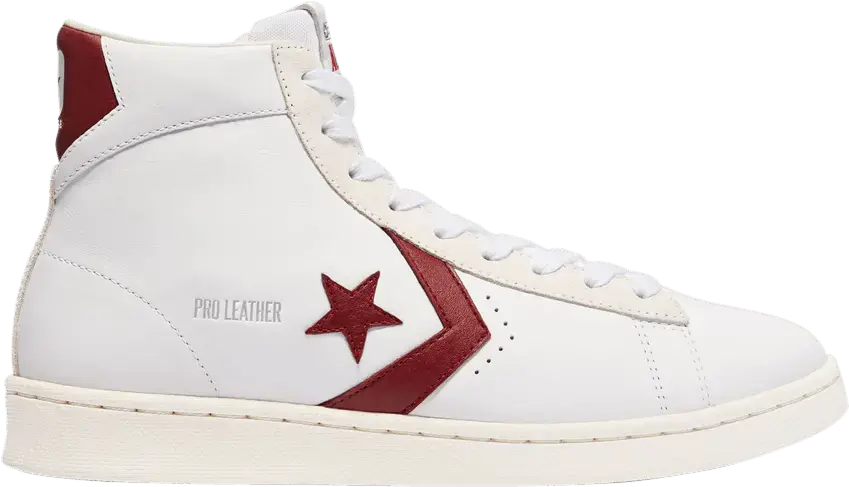  Converse Pro Leather High White Team Red