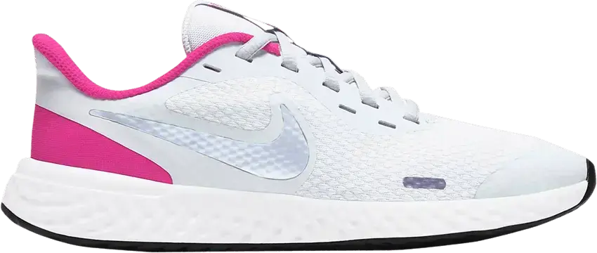  Nike Revolution 5 GS &#039;Football Grey Fireberry&#039;
