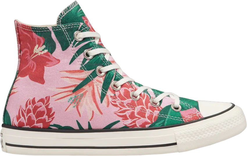  Converse Chuck Taylor All Star High &#039;Jungle Scene - Pink Floral Print&#039;