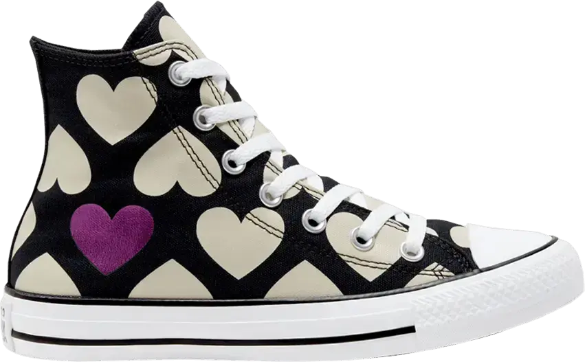  Converse Wmns Chuck Taylor All Star High &#039;Twisted Hearts - Black&#039;