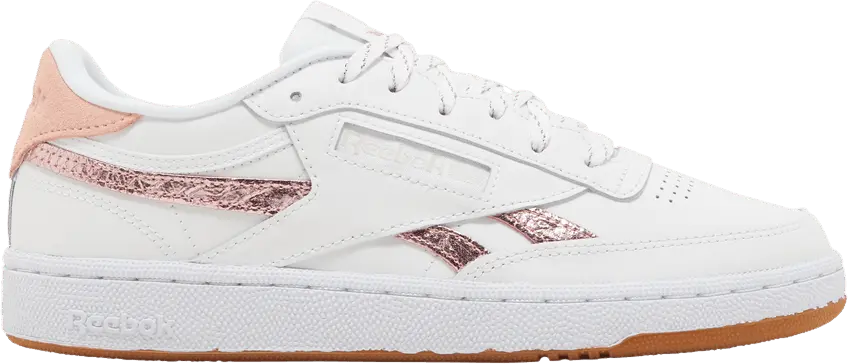  Reebok Club C 85 White Blush Metal (Women&#039;s)