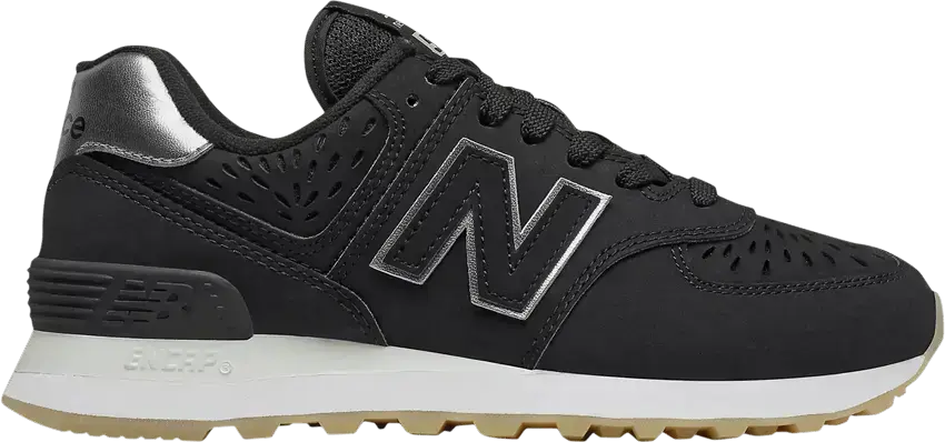  New Balance Wmns 574 Wide &#039;Black Silver&#039;