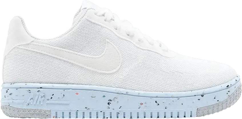  Nike Air Force 1 Low Crater Flyknit White Ice Blue (Women&#039;s)