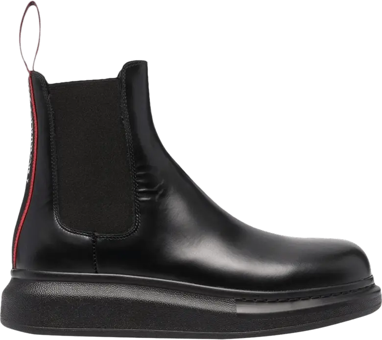  Alexander Mcqueen Alexander McQueen Hybrid Chelsea Boot &#039;Black Red&#039;