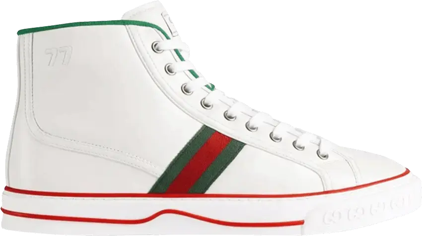  Gucci Tennis 1977 High &#039;White Green Red&#039;