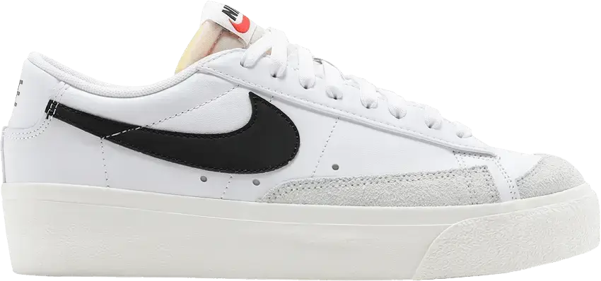  Nike Blazer Low Platform White Black (Women&#039;s)