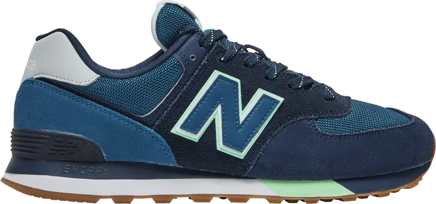  New Balance 574 Natural Indigo Green