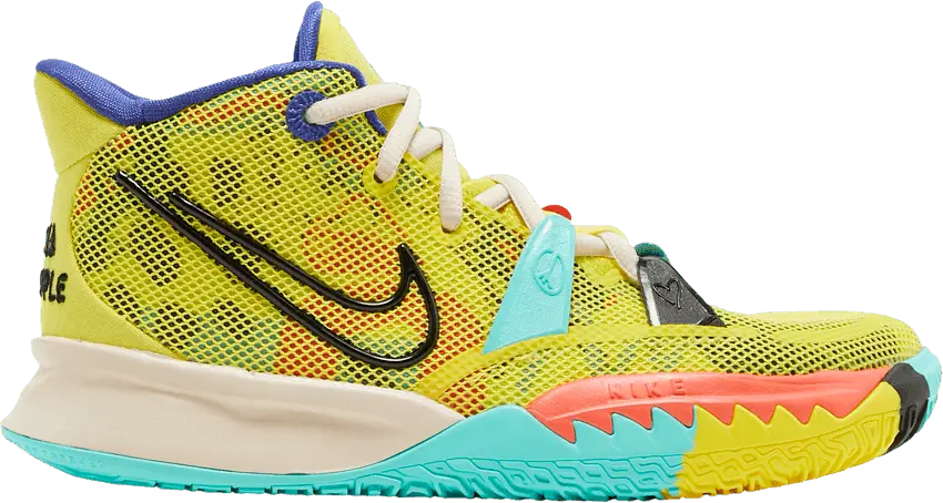  Nike Kyrie 7 1 World 1 People Electric Yellow (GS)
