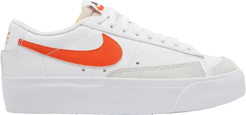  Nike Wmns Blazer Low Platform &#039;White Orange&#039;