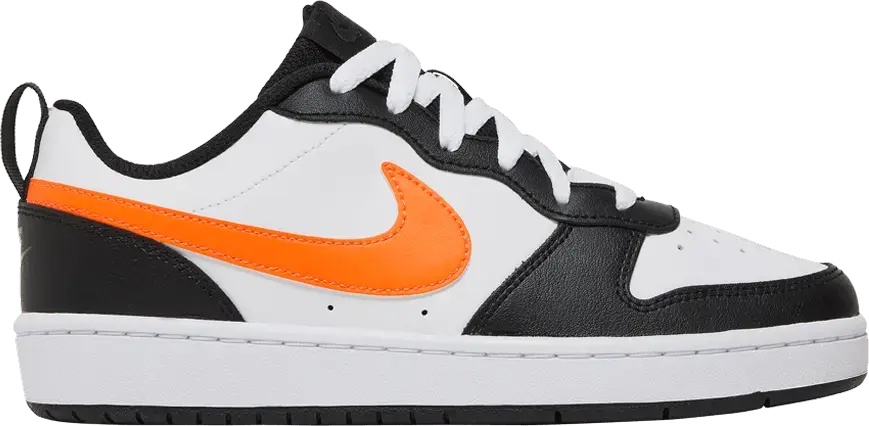  Nike Court Borough Low 2 GS &#039;White Black Orange&#039;