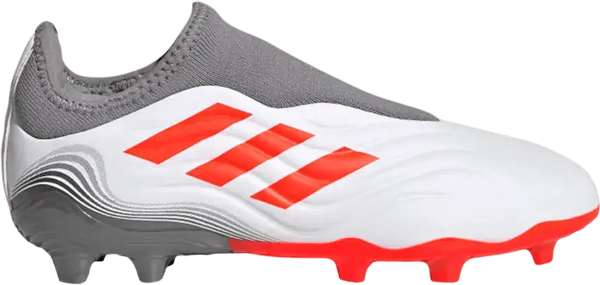  Adidas Copa Sense.3 Laceless FG J &#039;White Solar Red&#039;
