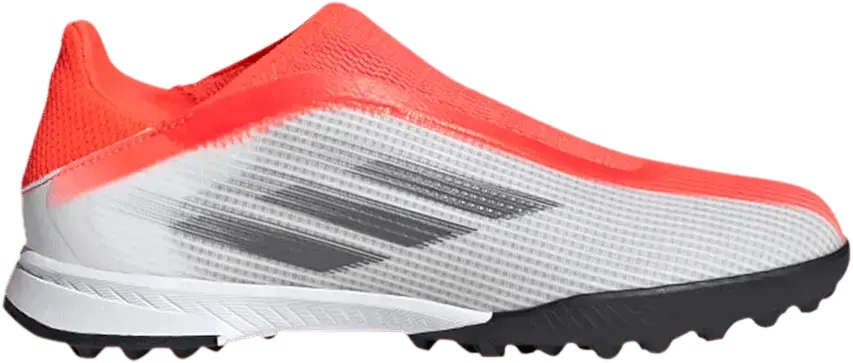  Adidas X Speedflow.3 Laceless TF J &#039;White Solar Red&#039;