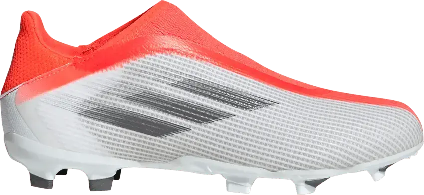  Adidas X Speedflow.3 Laceless FG J &#039;White Solar Red&#039;