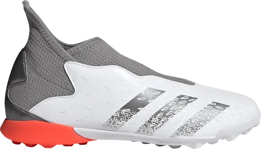 Adidas Predator Freak.3 Laceless TF J &#039;Demonscale - White Solar Red&#039;