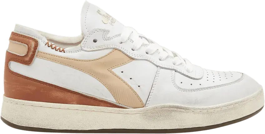  Diadora Mi Basket Row Cut &#039;White Beige&#039;