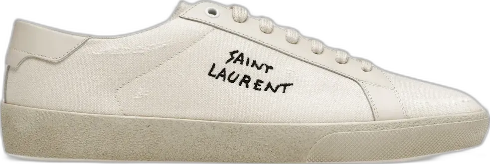  Saint Laurent Court Classic SL/06 Low Distressed Cream