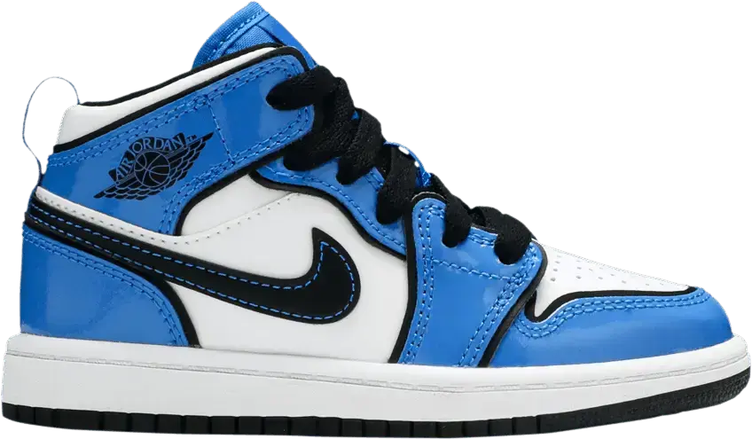  Jordan 1 Mid Signal Blue (PS)