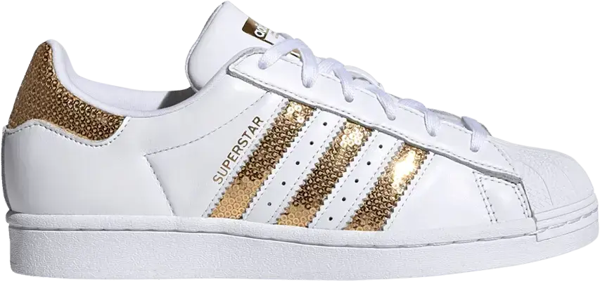  Adidas adidas Superstar White Gold Sequins (W)