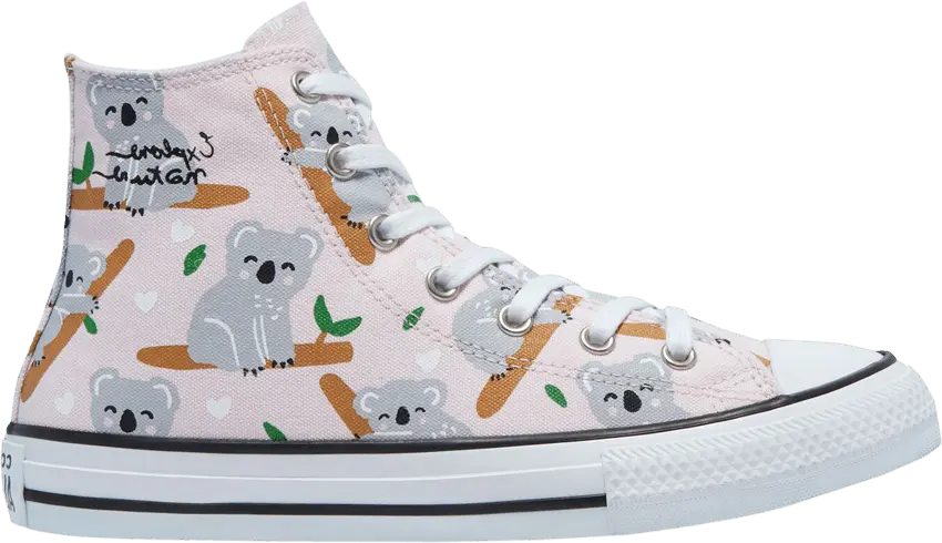  Converse Chuck Taylor All Star High GS &#039;Explore Nature - Allover Koala Print&#039;