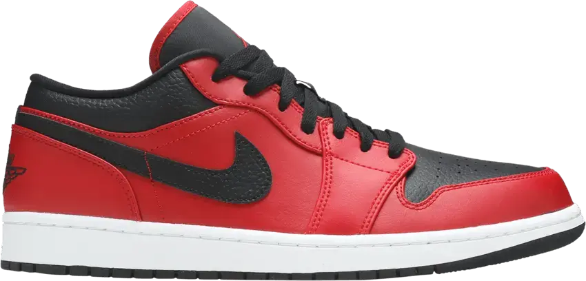  Jordan 1 Low Reverse Bred Pebbled Swoosh