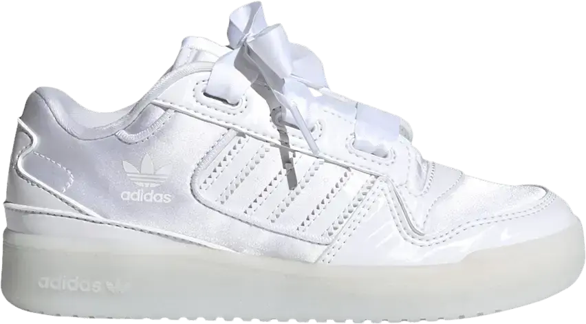  Adidas Forum Satin Low K &#039;Triple White&#039;