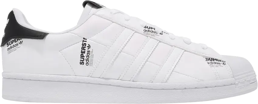  Adidas adidas Superstar White Black Logo Print