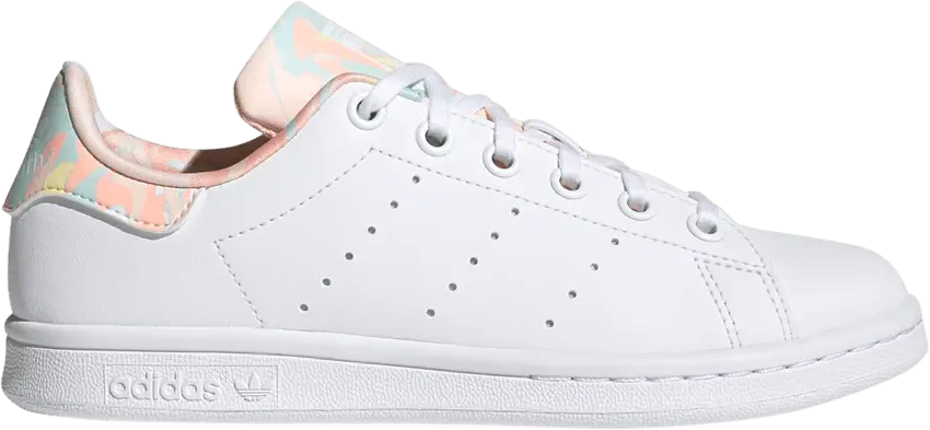  Adidas Her London Studio x Stan Smith Big Kid &#039;White Marble Dye&#039;