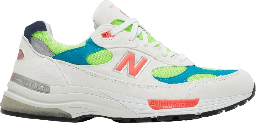  New Balance 992 White Neon Cyan