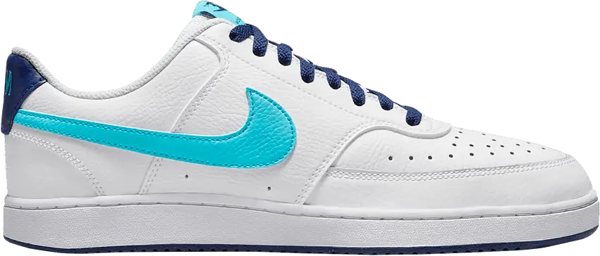  Nike Court Vision Low White Blue Void Turquoise